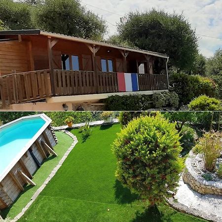 Le Chalet De La Pierreraie Cote D'Azur Piscine Terrasse Et Vue Mer Drap Zewnętrze zdjęcie
